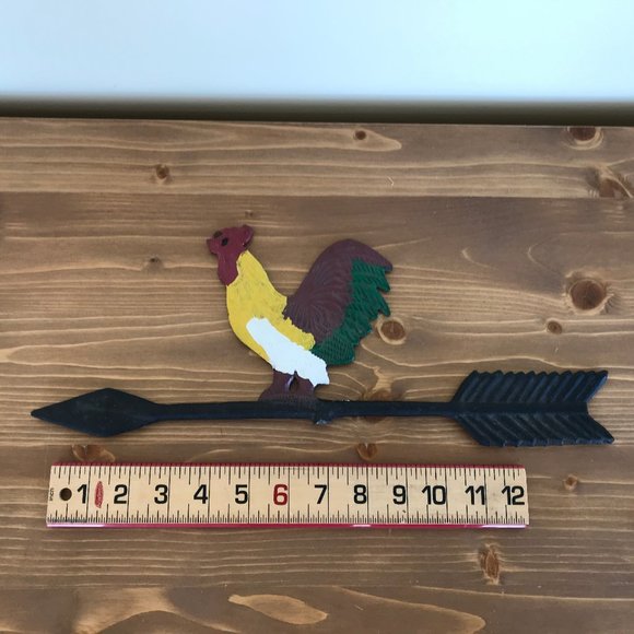 Rooster Cast Iron Wall Hanging Indoor Outdoor Farmhouse Decor - Picture 1 of 4